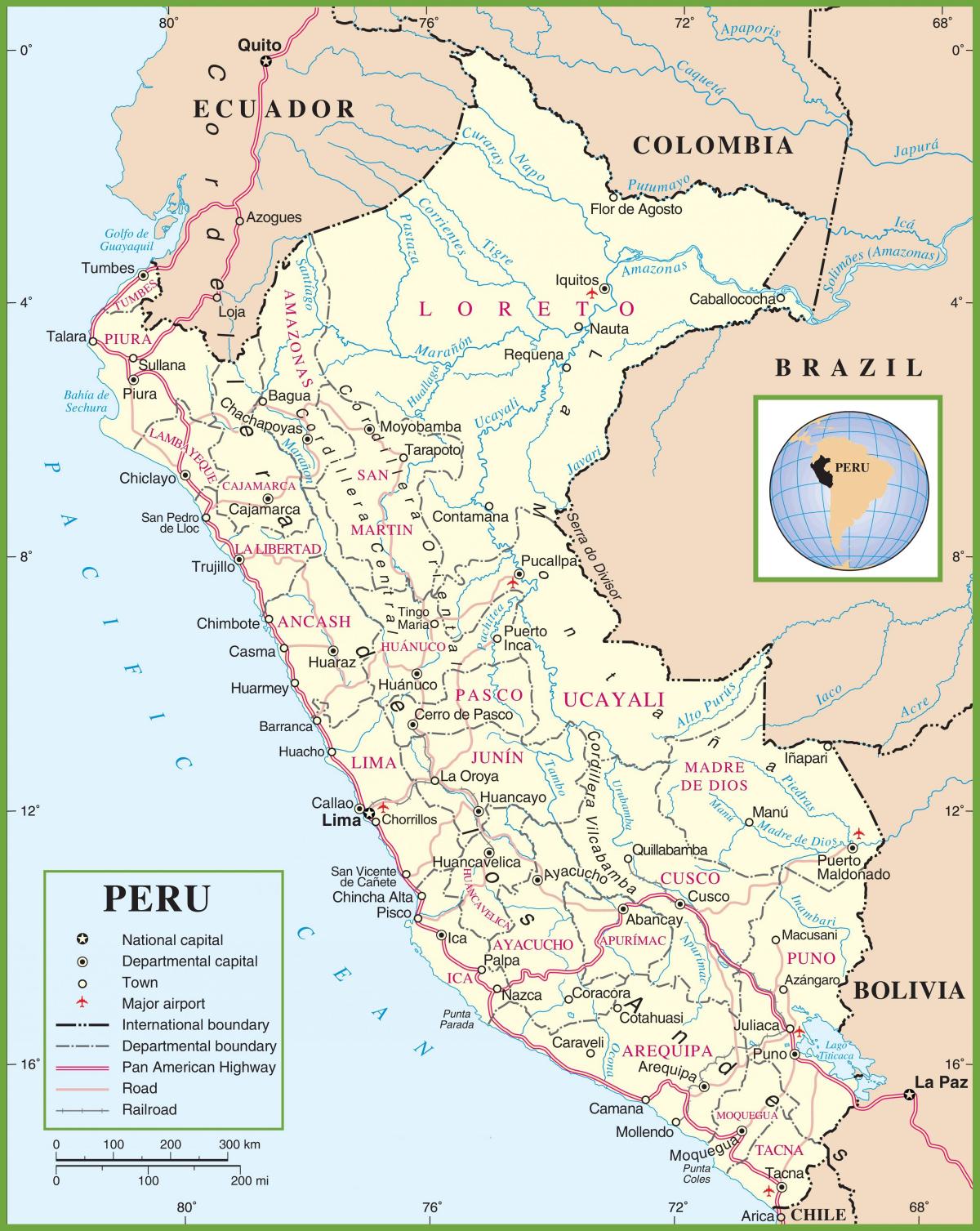 خريطة الخريطة السياسية بيرو