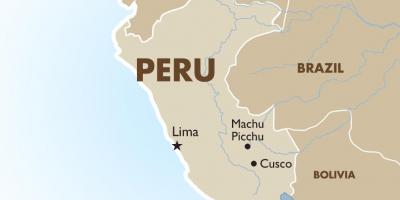 خريطة بيرو والدول المحيطة