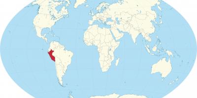 خريطة العالم تظهر بيرو