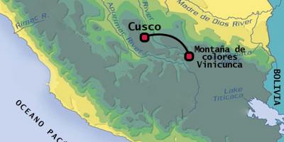Vinicunca بيرو خريطة