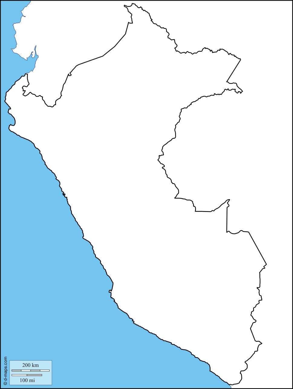خريطة خريطة فارغة من بيرو