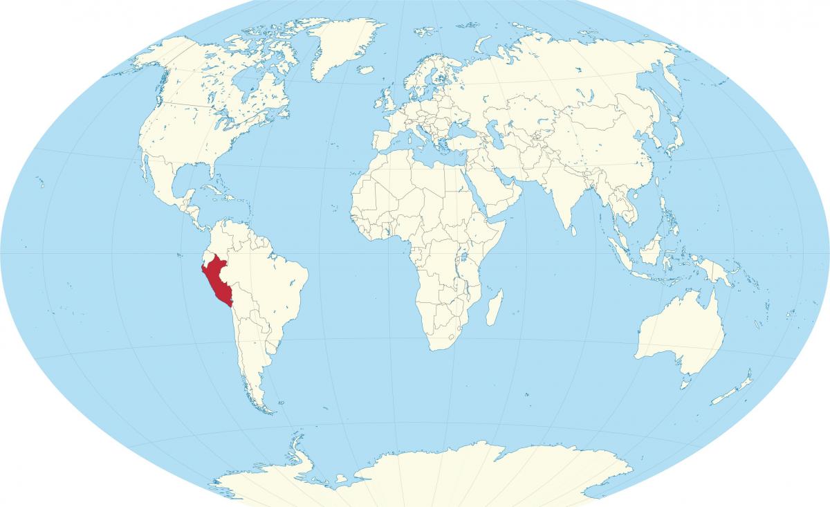 خريطة العالم تظهر بيرو