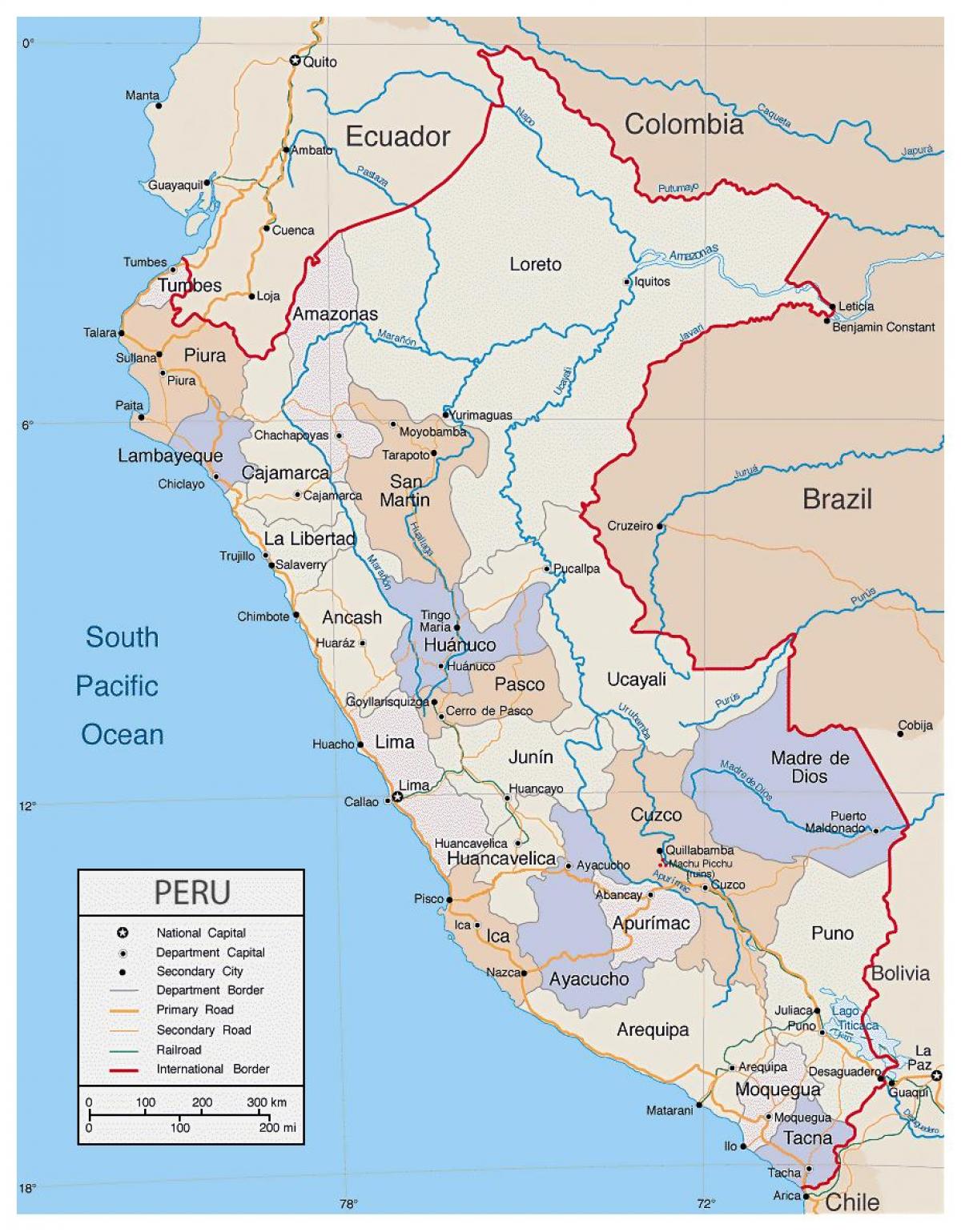 خريطة خريطة مفصلة بيرو